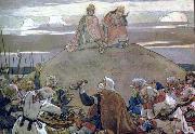 Viktor Vasnetsov Commemorative feast after Oleg, painting